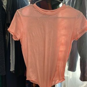 One piece Snap T Shirt Burnout Print